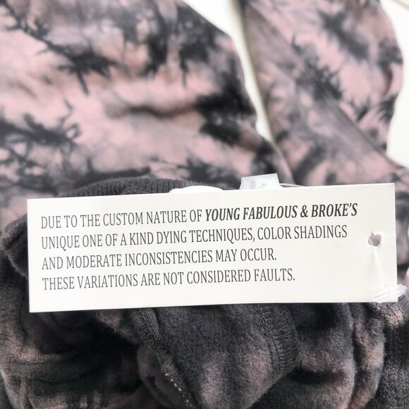 Young Fabulous and Broke Groove Foldover Tie Dye Joggers Pants Women’s Size XS - Picture 7 of 9